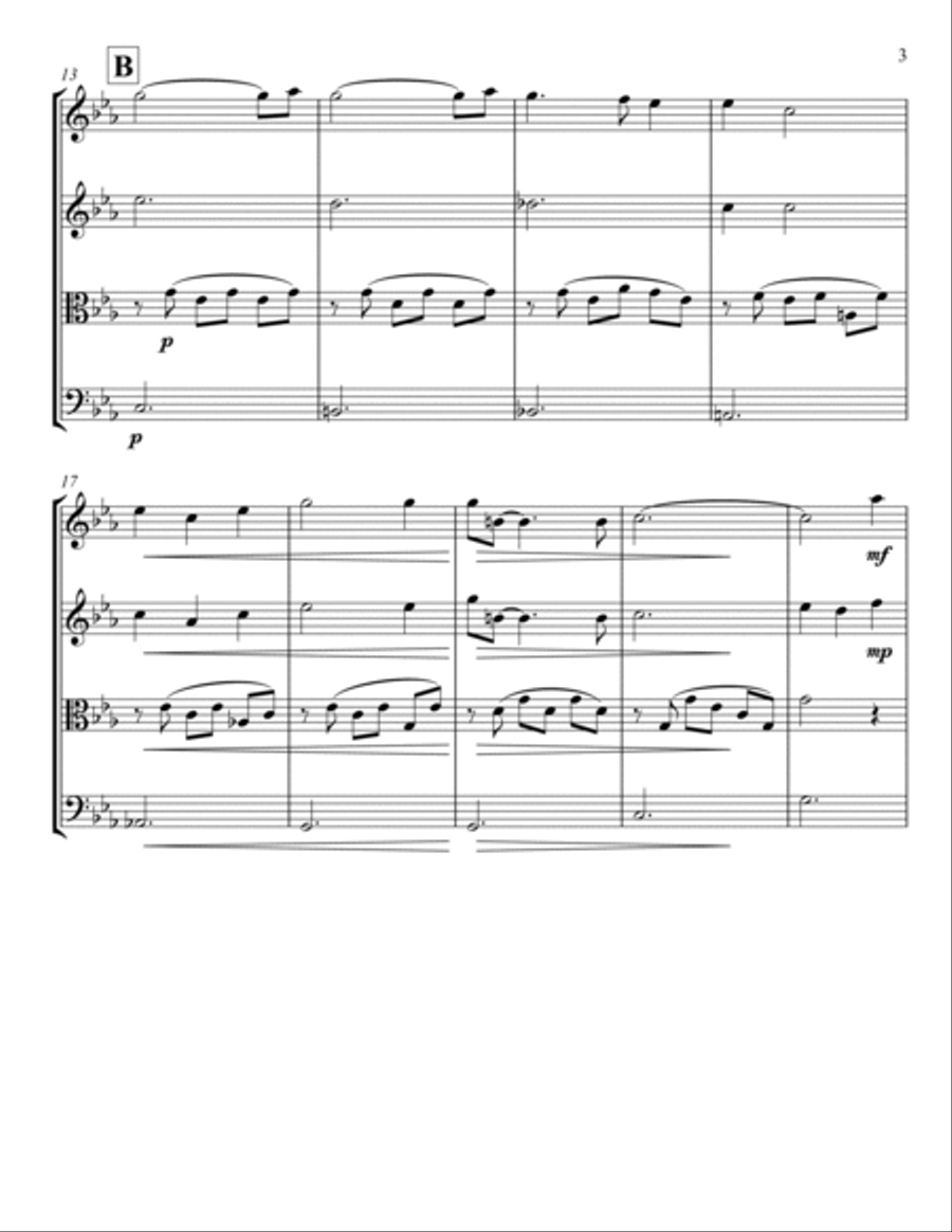 Hushabye Mountain String Quartet scores gallery preview page 3