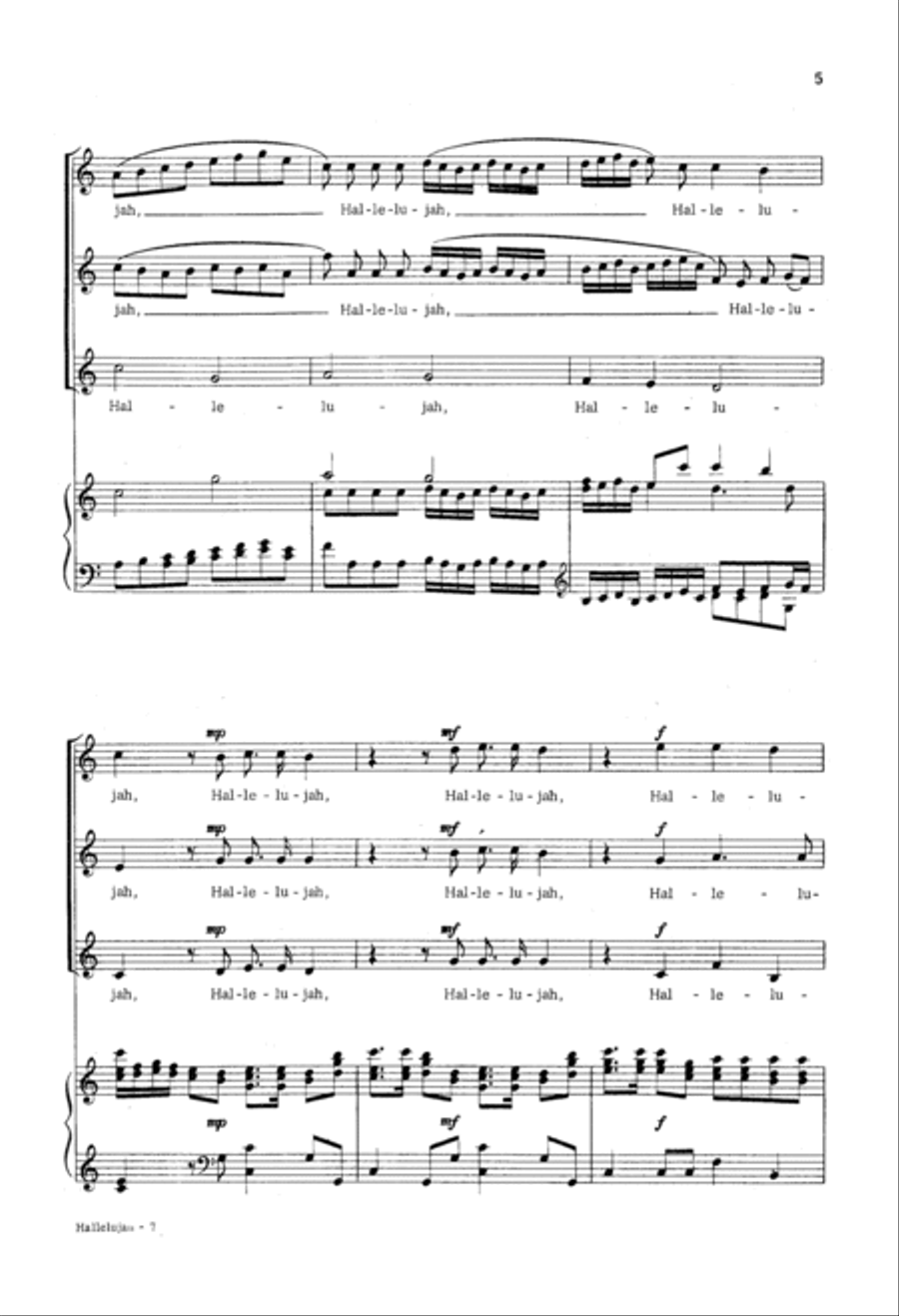Hallelujah SSA scores gallery preview page 4