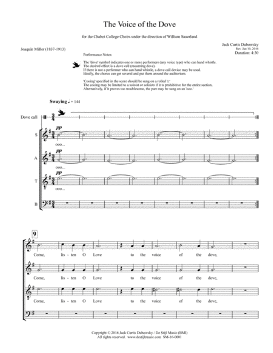 The Voice of the Dove 4-Part scores gallery preview page 3