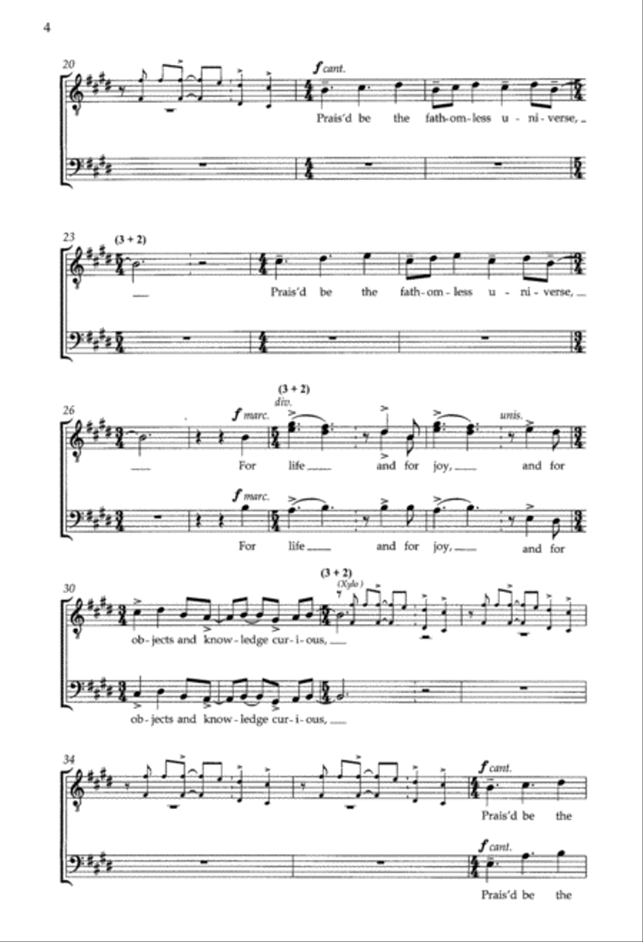 Dance from Invocation and Dance (Downloadable Choral Score)