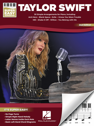 Book cover for Taylor Swift – Super Easy Songbook – 2nd Edition
