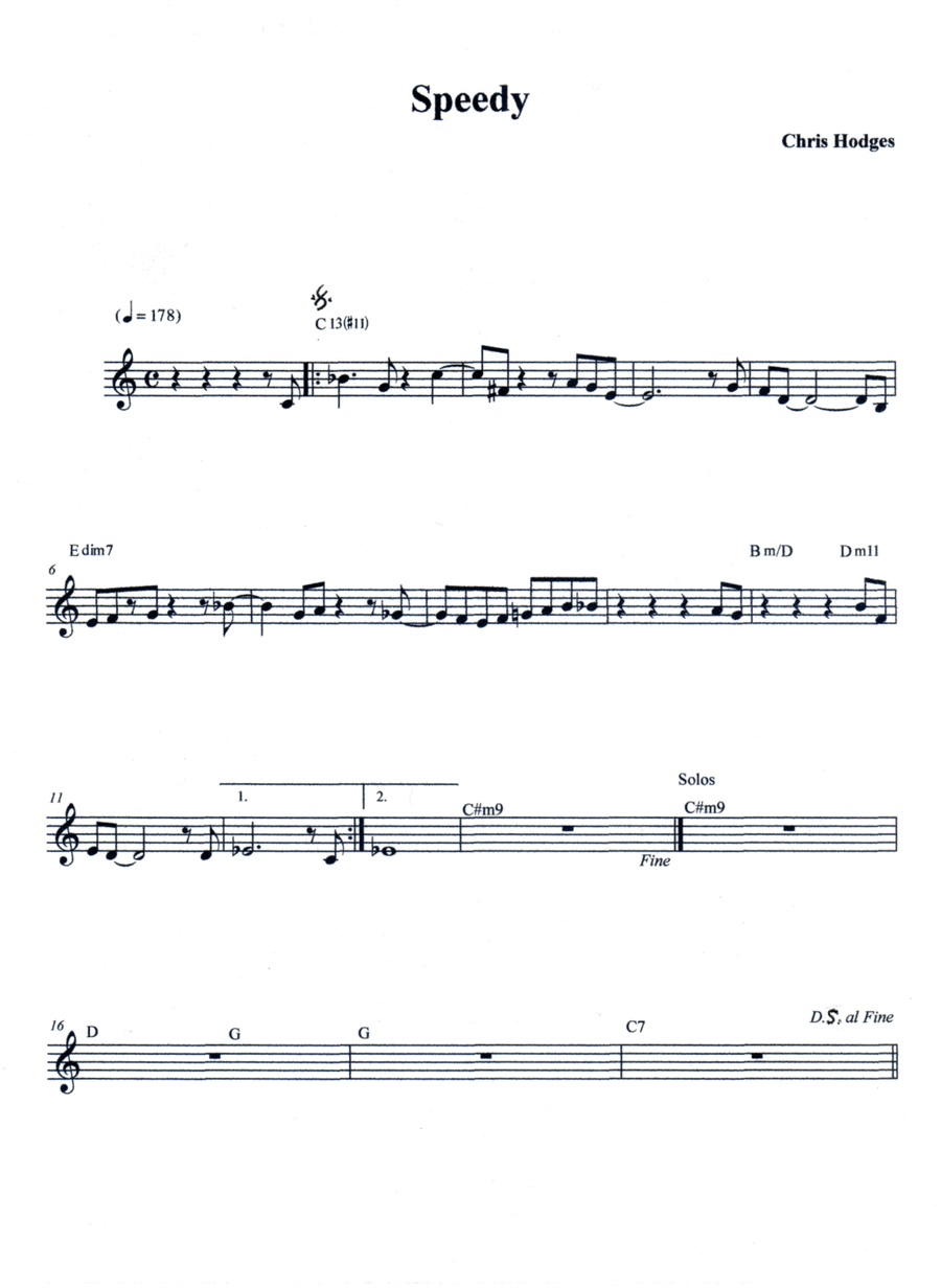 Speedy Speedy Jazz Ensemble scores gallery preview page 1