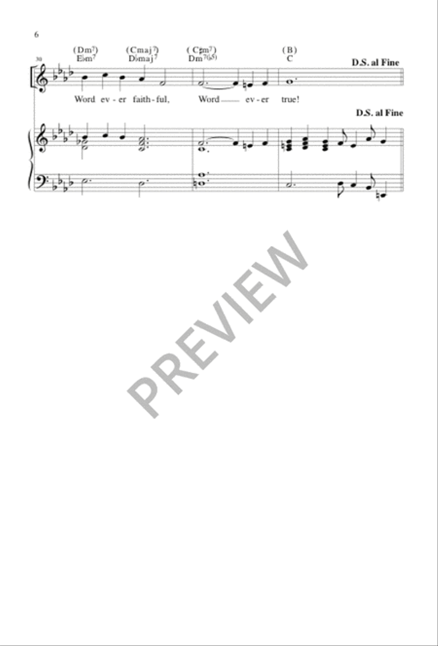 Glory to You, Word of God 4-Part scores gallery preview page 7