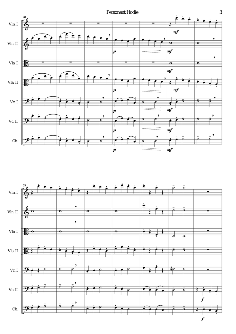 Personent hodie for string orchestra String Orchestra scores gallery preview page 3