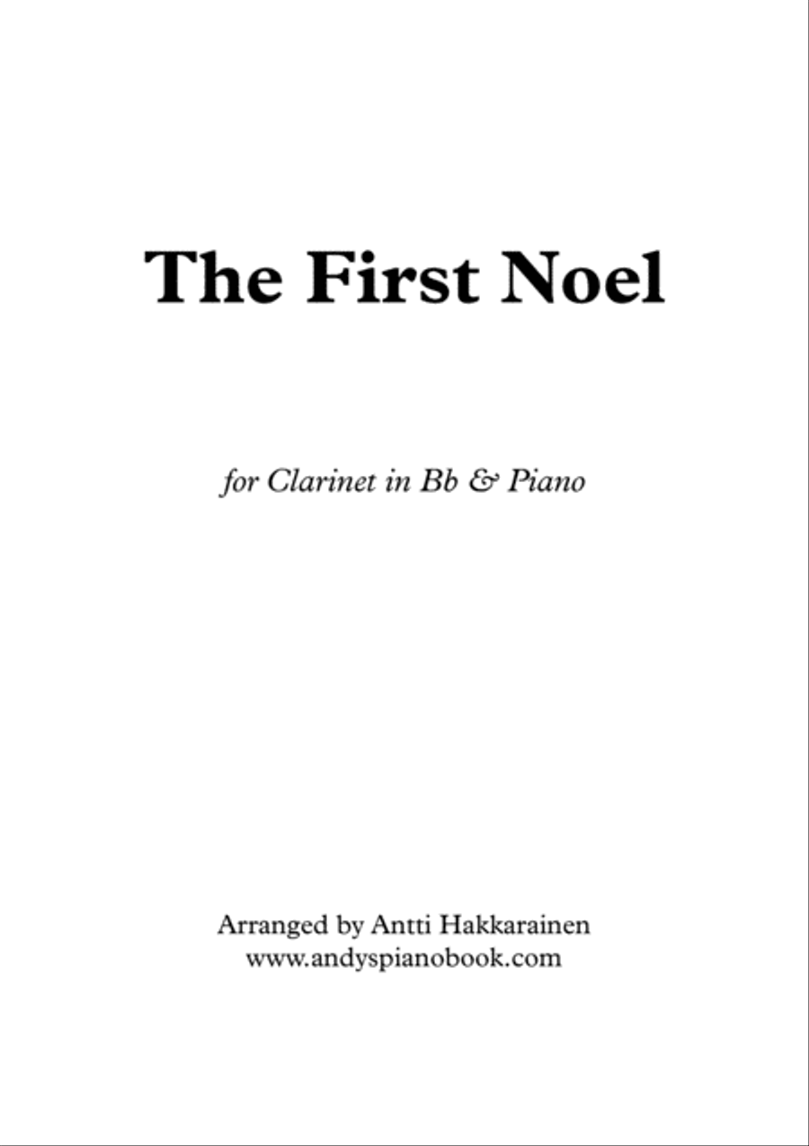 The First Noel - Clarinet & Piano Clarinet Solo scores gallery preview page 1