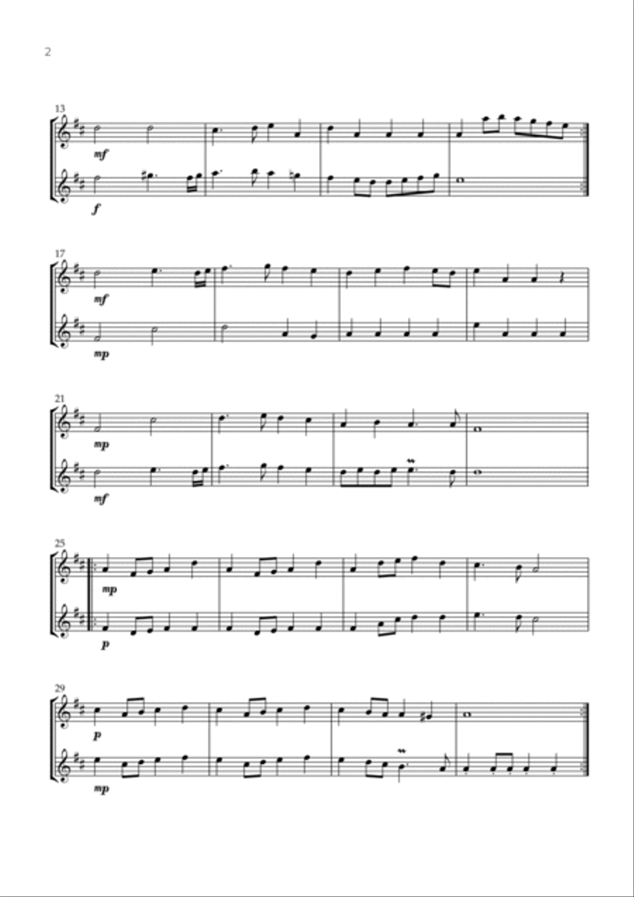 Trumpet Voluntary (Oboe Duo) - Jeremiah Clarke Woodwind Duet scores gallery preview page 2