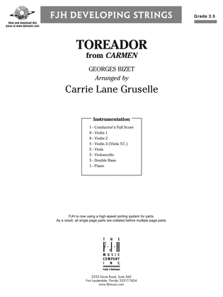 Book cover for Toreador: Score