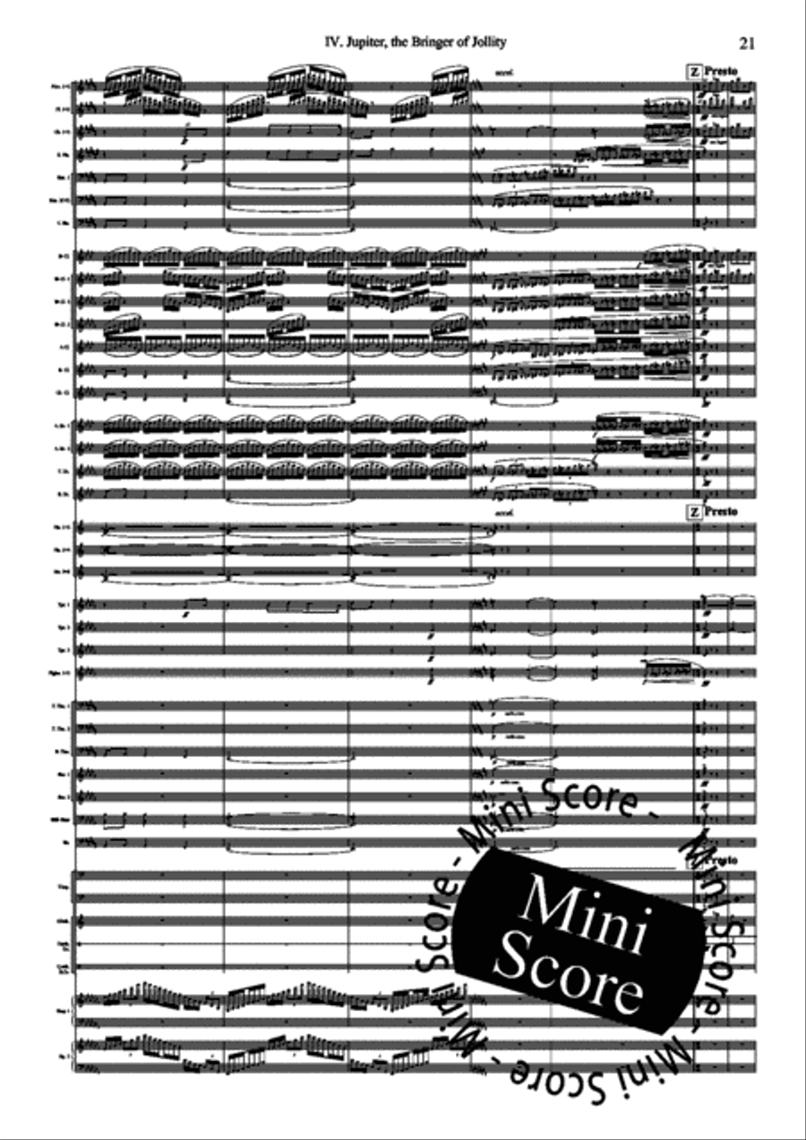 The Planets Concert Band scores gallery preview page 85