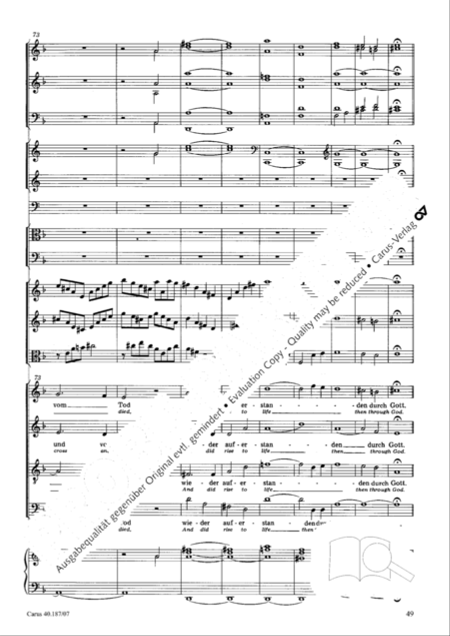 We all believe in one true God (Wir glauben all an einen Gott) 4-Part scores gallery preview page 50