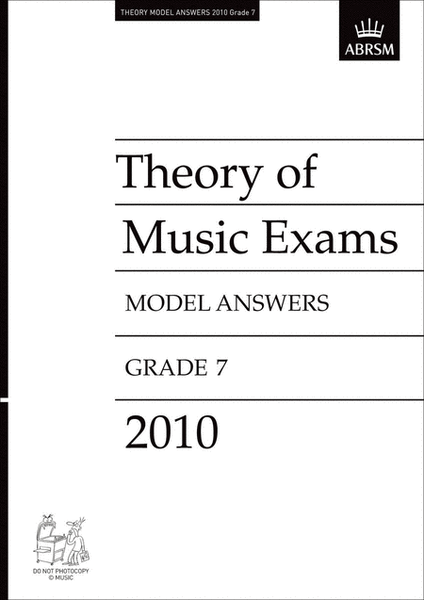 Theory of Music Exams 2010 Gr7 Model Answers