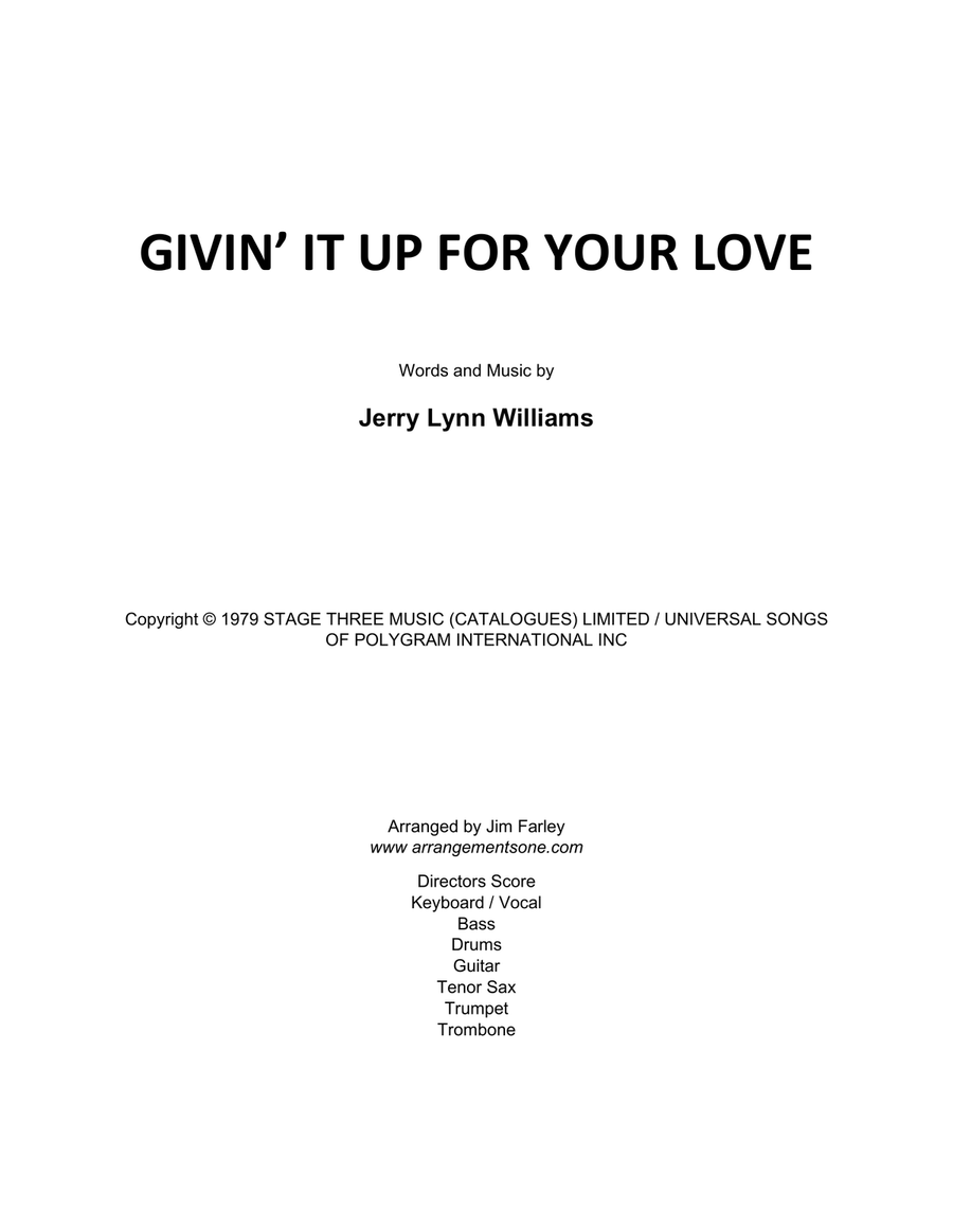 Givin' It Up For Your Love Small Ensemble scores gallery preview page 1