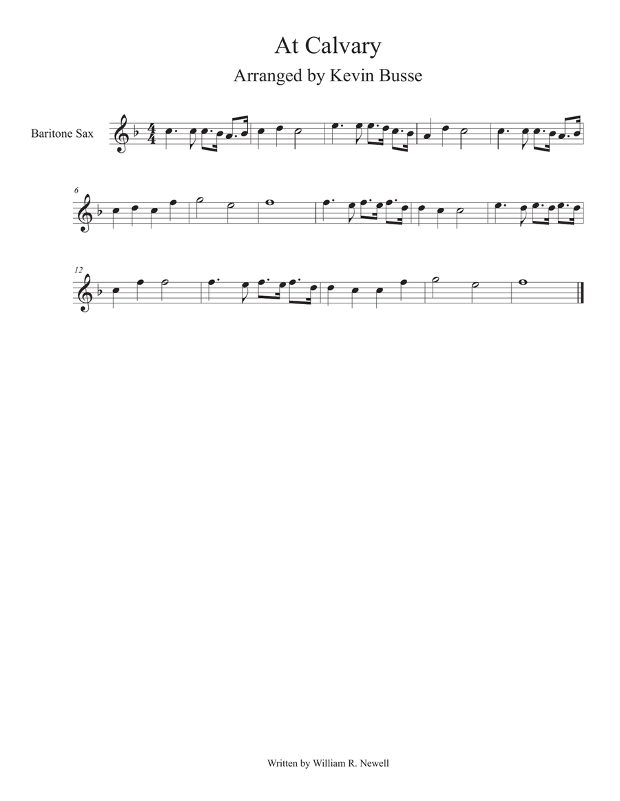 At Calvary - Bari Sax