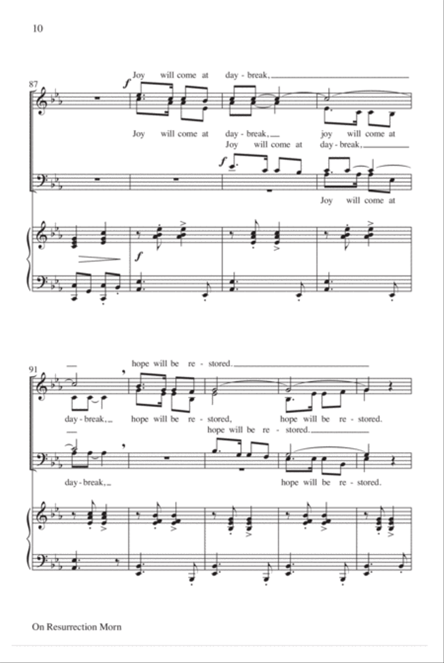 On Resurrection Morn 4-Part scores gallery preview page 10