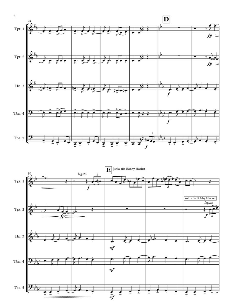 A String Of Pearls Brass Ensemble scores gallery preview page 4