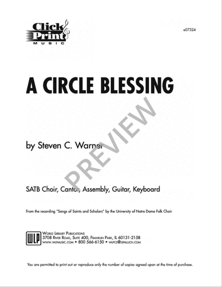 A Circle Blessing 4-Part scores gallery preview page 5