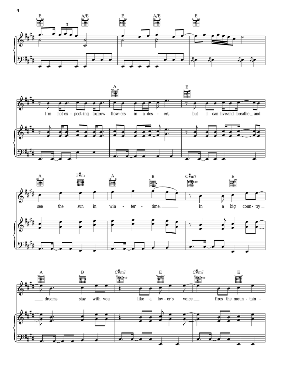 In A Big Country Acoustic Guitar scores gallery preview page 4
