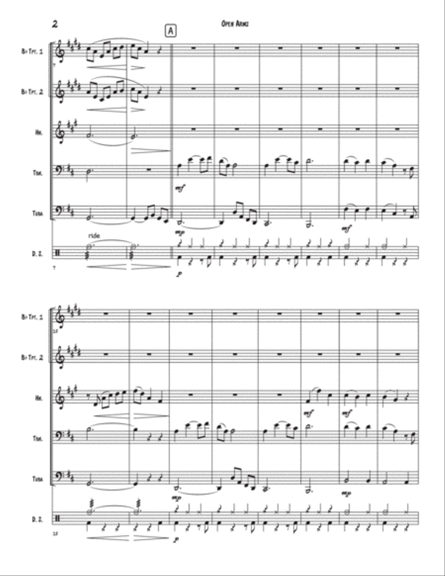 Open Arms Open Arms Brass Ensemble scores gallery preview page 2