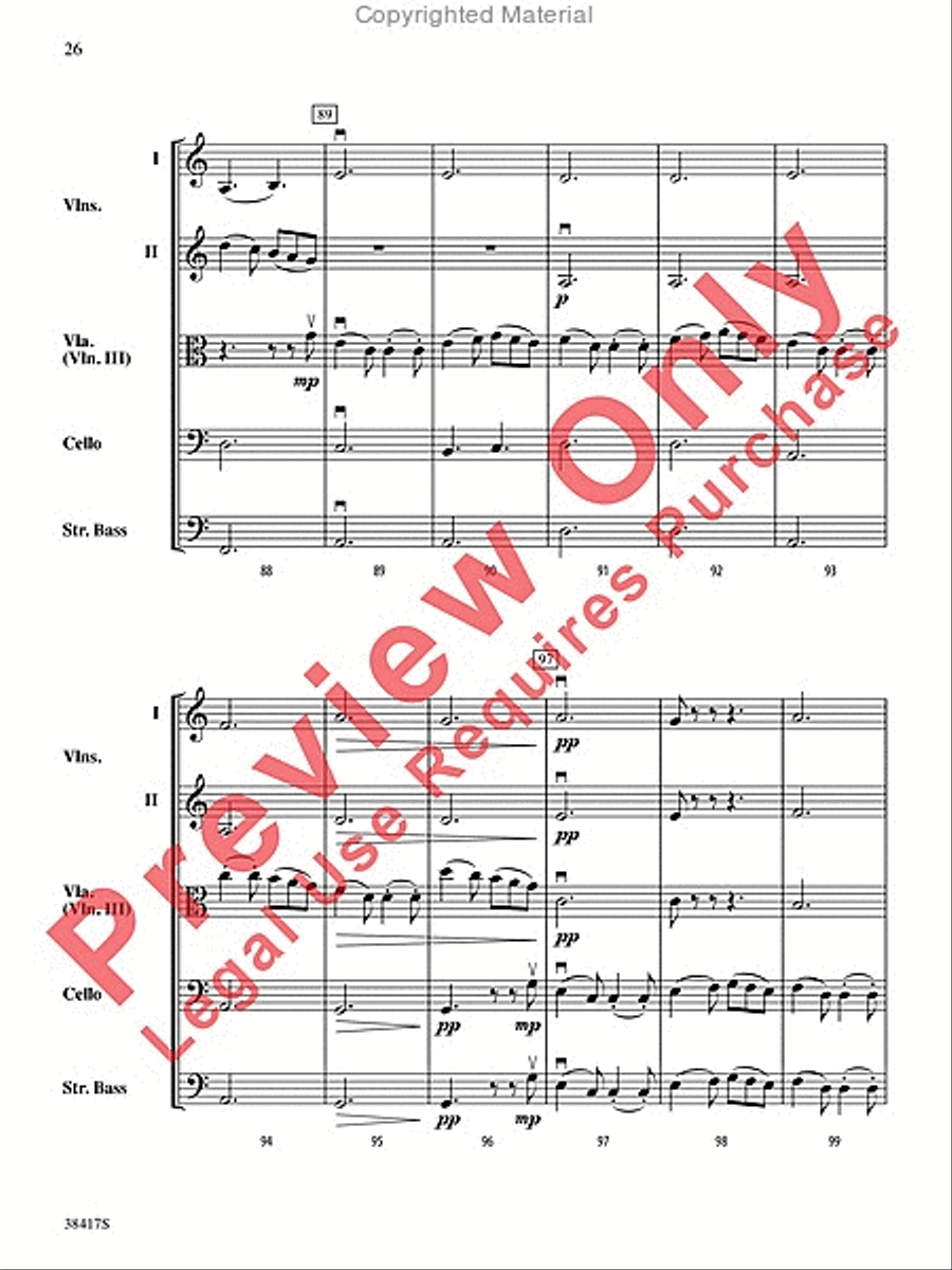 Themes from St. Paul's Suite String Orchestra scores gallery preview page 27