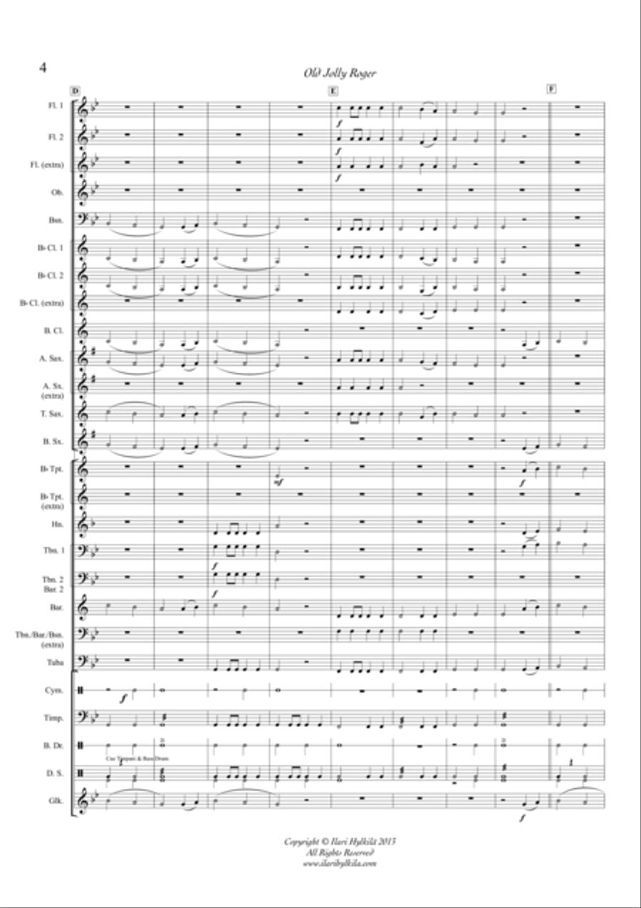 Old Jolly Roger (For Young Band - Score and the parts) Concert Band scores gallery preview page 4