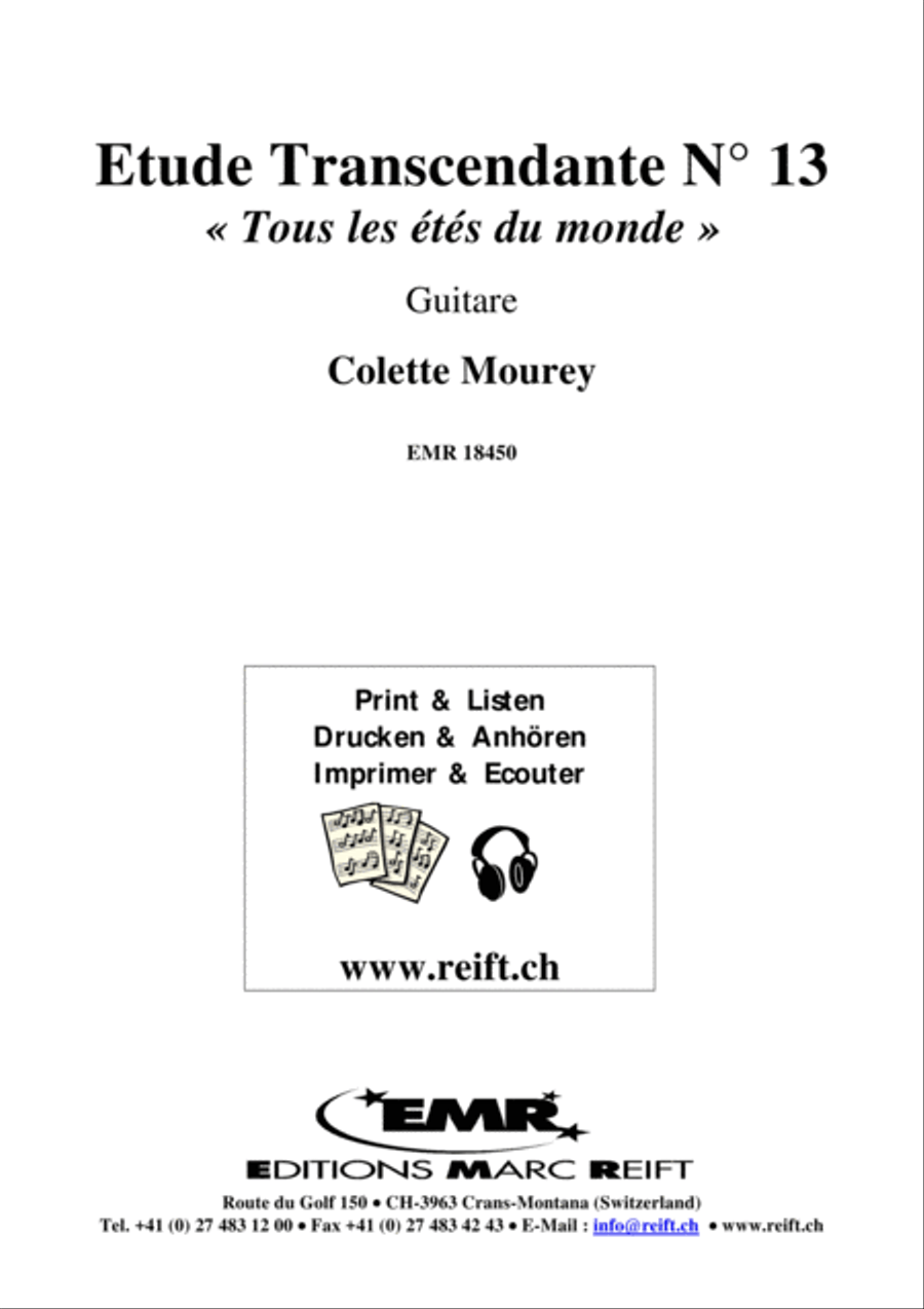 Etude Transcendante No. 13 Classical Guitar scores gallery preview page 2