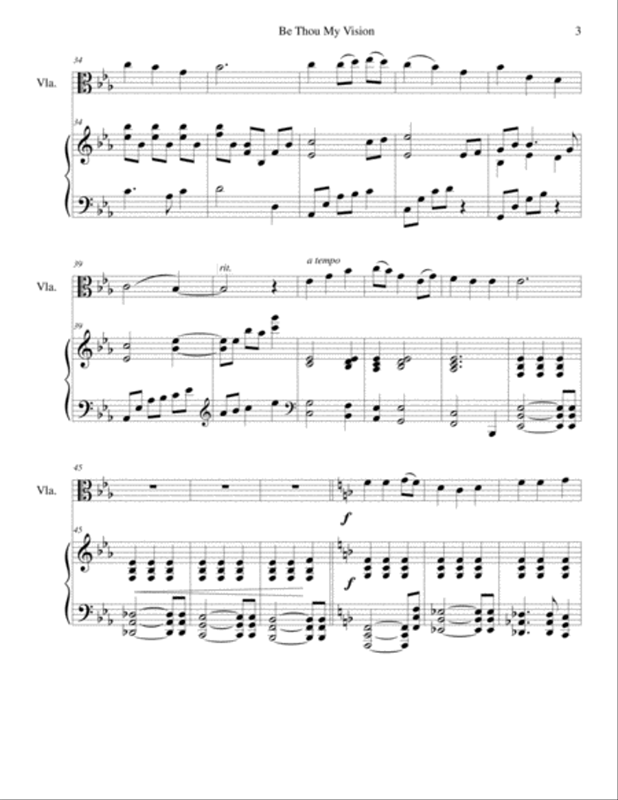 Be Thou My Vision (viola/piano), arr. Brenda Portman Be Thou My Vision (viola/piano), arr. Brenda Portman Viola scores gallery preview page 3