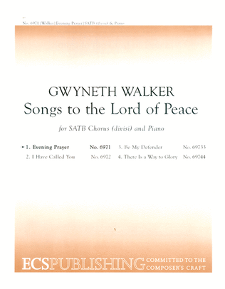 Book cover for Songs to the Lord of Peace: 1. Evening Prayer