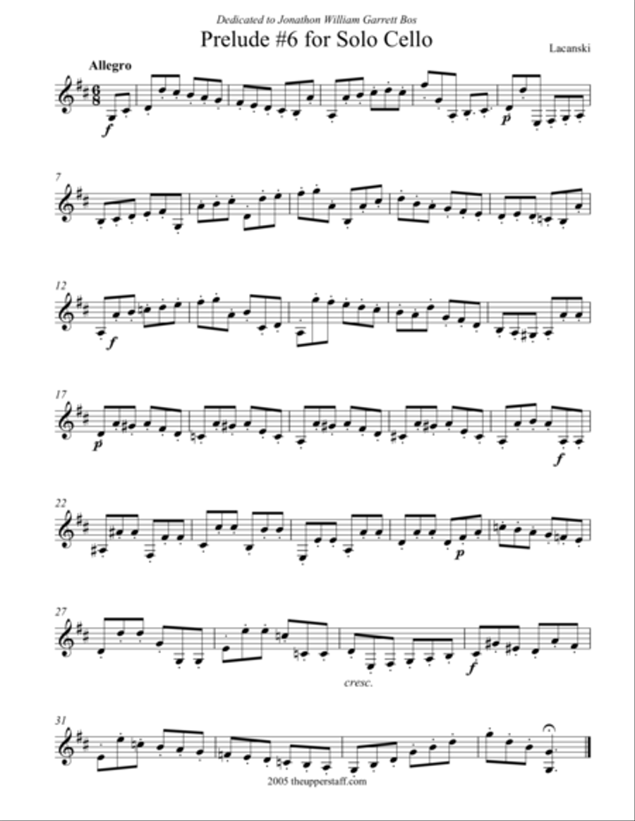 Prelude #6 Classical Guitar scores gallery preview page 1