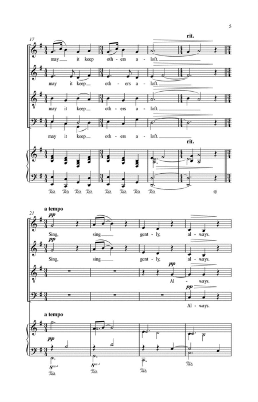 Sing Gently Sing Gently 4-Part scores gallery preview page 3