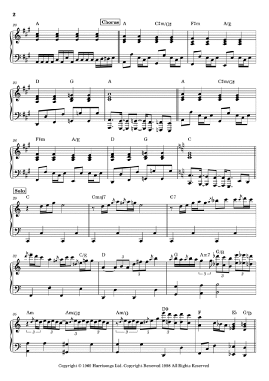 Something Piano Solo scores gallery preview page 2
