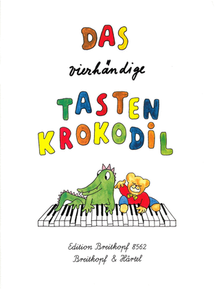 Book cover for The Four-Handed Keyboard Crocodile