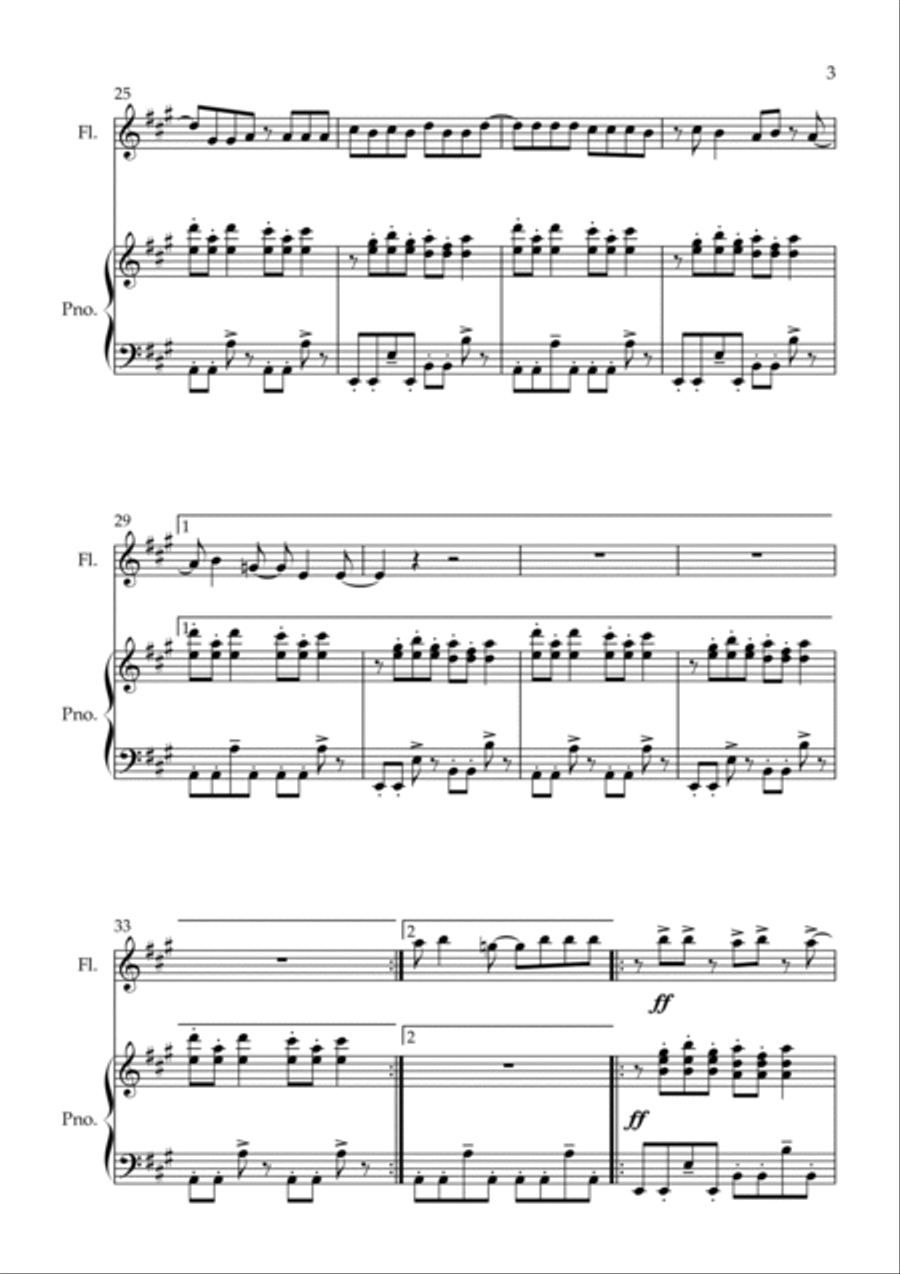 Bittersweet Symphony Bittersweet Symphony Flute Solo scores gallery preview page 3