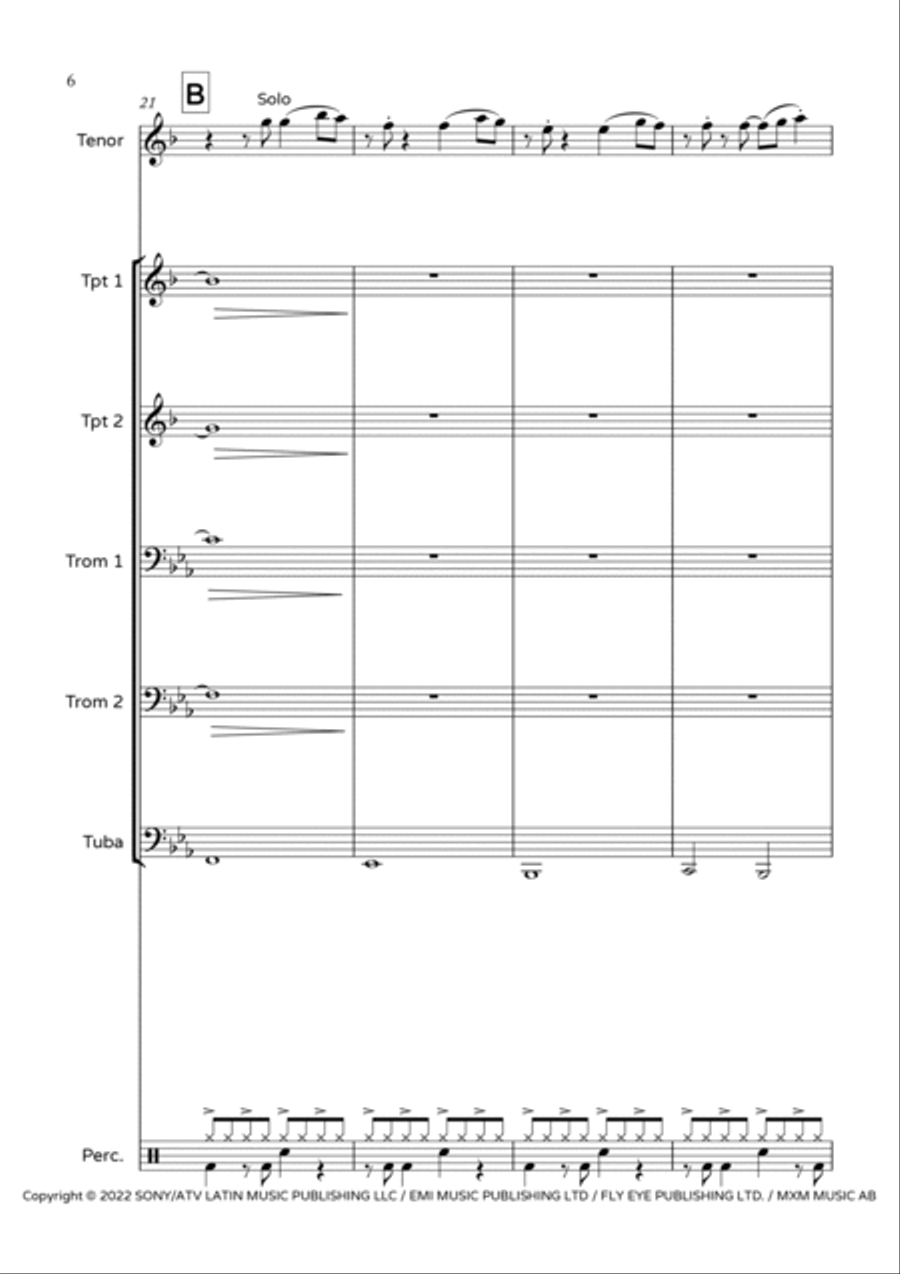 Boys Don't Cry Tenor Saxophone scores gallery preview page 6