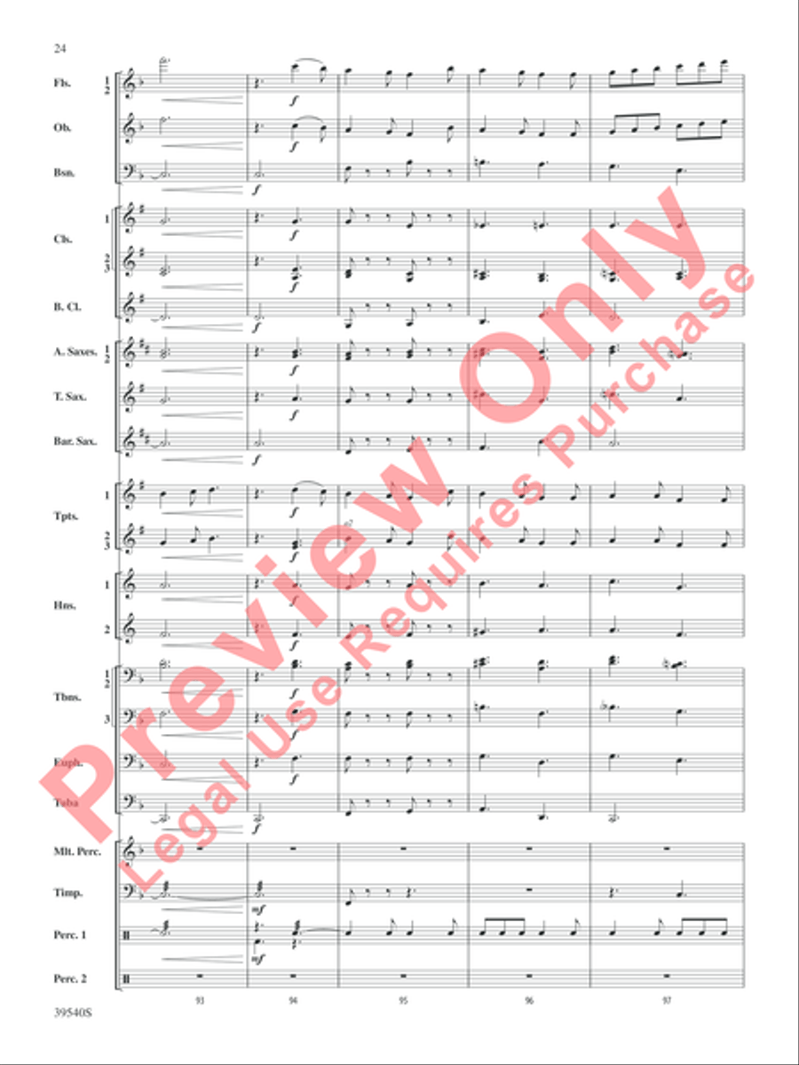 Carols from the British Isles Concert Band scores gallery preview page 25
