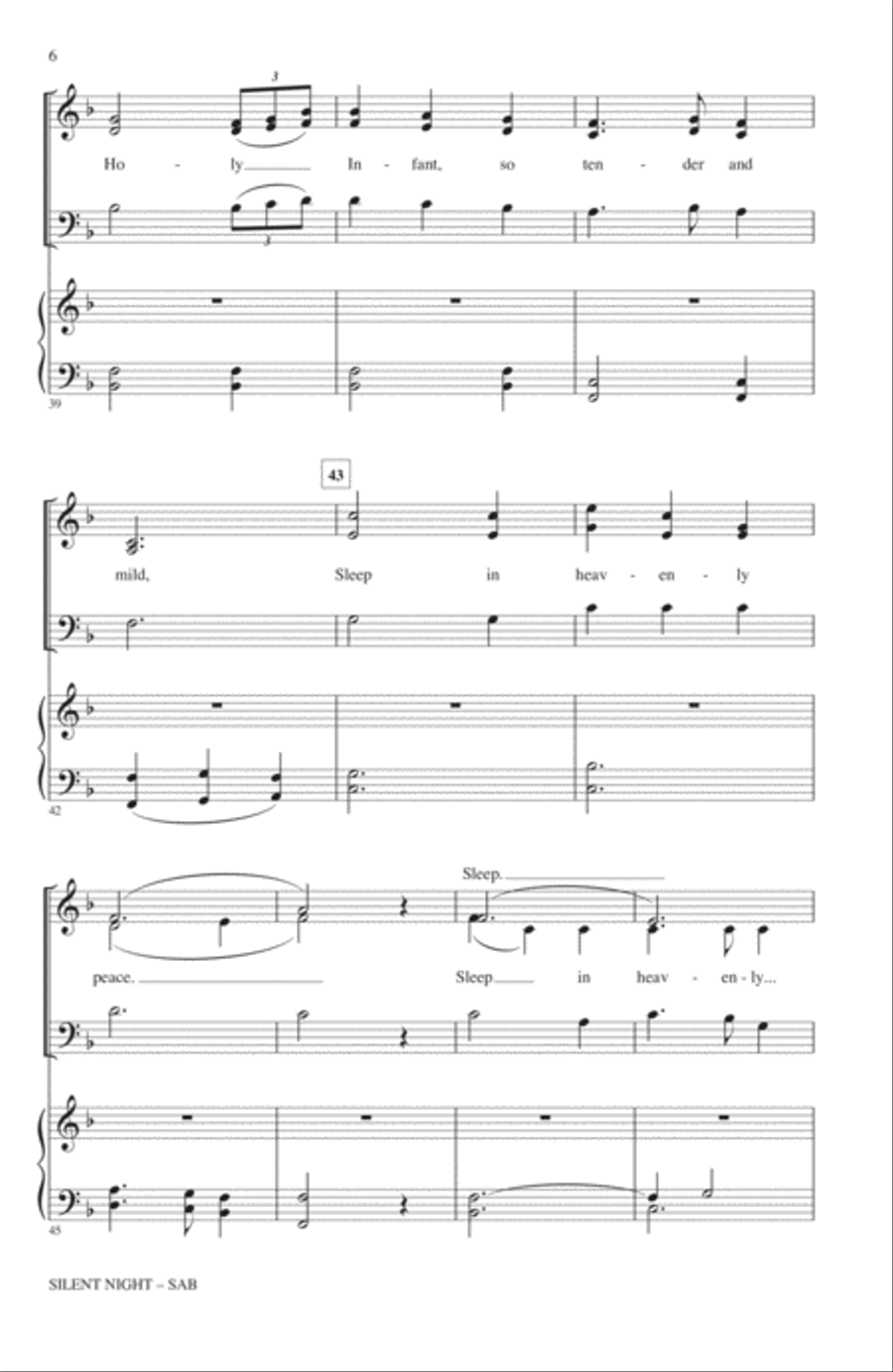 Silent Night (adapt. Roger Emerson) 3-Part scores gallery preview page 5