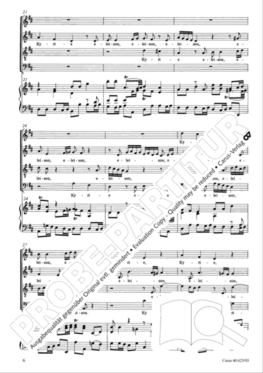 Missa brevis in D Major, K. 194 4-Part scores gallery preview page 7