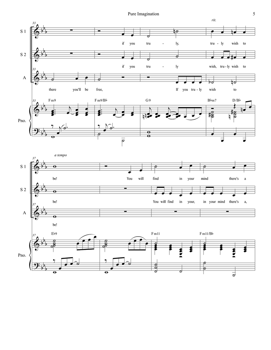 Pure Imagination SSA scores gallery preview page 5