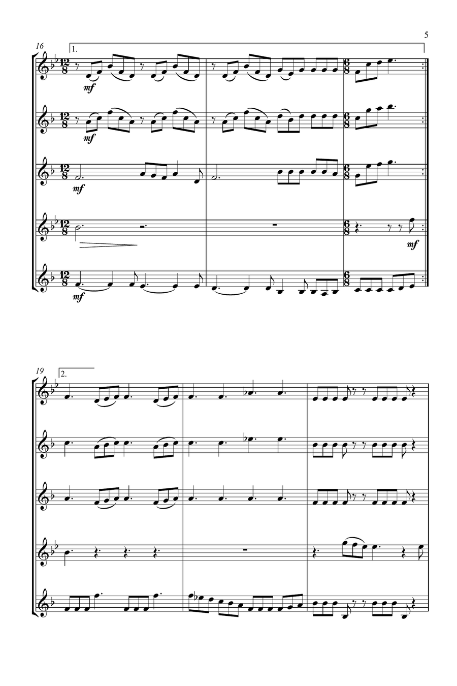 Somebody To Love Saxophone Quartet scores gallery preview page 5