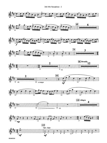 Prairiesong: 2nd E-flat Alto Saxophone