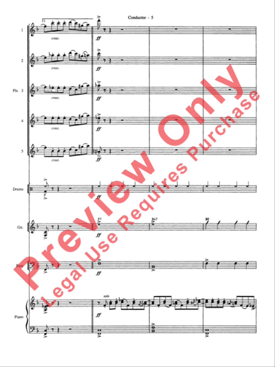 Batman Theme (from the Original TV Series) Flute Choir scores gallery preview page 6