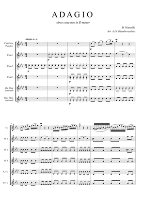 Book cover for ADAGIO - C Flute Choir