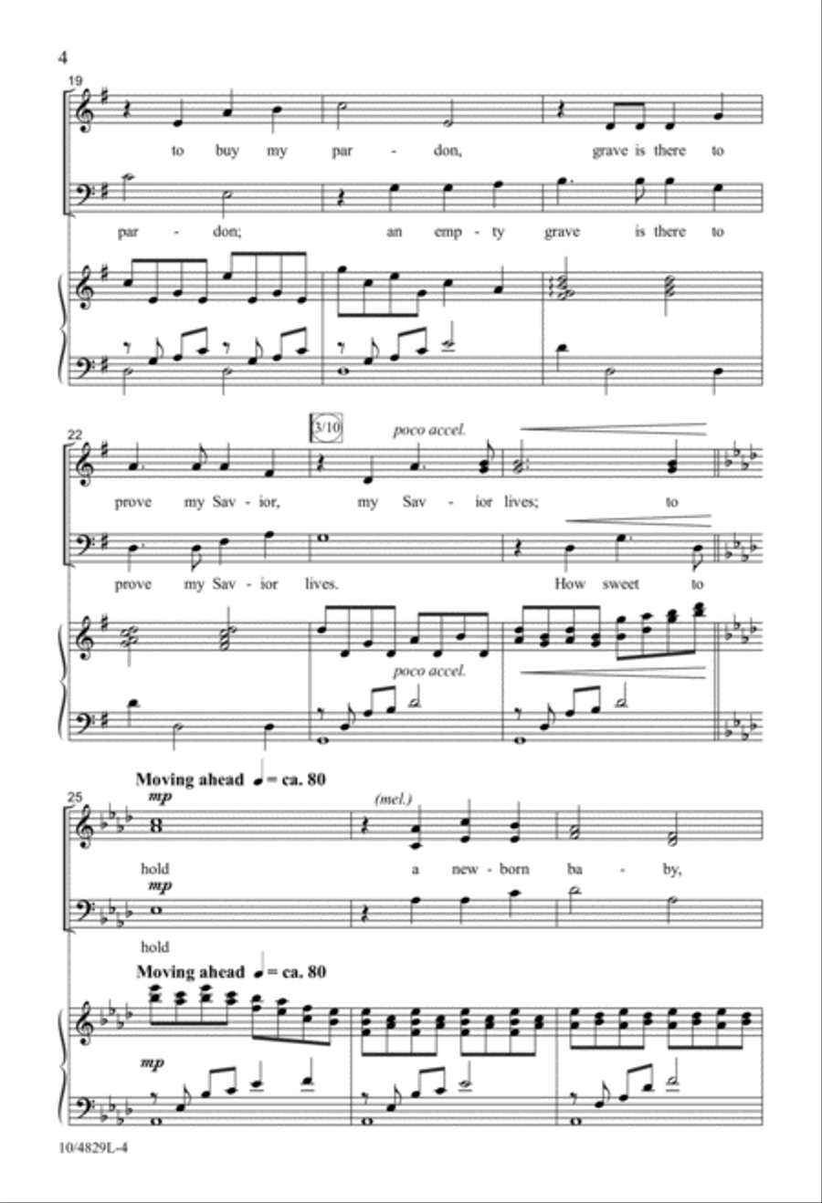 Because He Lives 4-Part scores gallery preview page 4