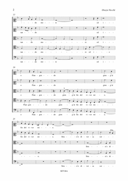 Five-part Madrigals (Venezia 1589) [original clefs]