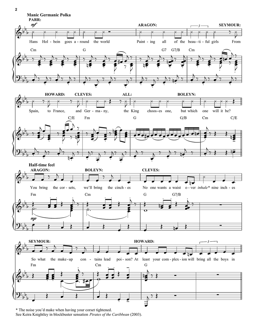 Haus Of Holbein (from Six: The Musical) Voice scores gallery preview page 2