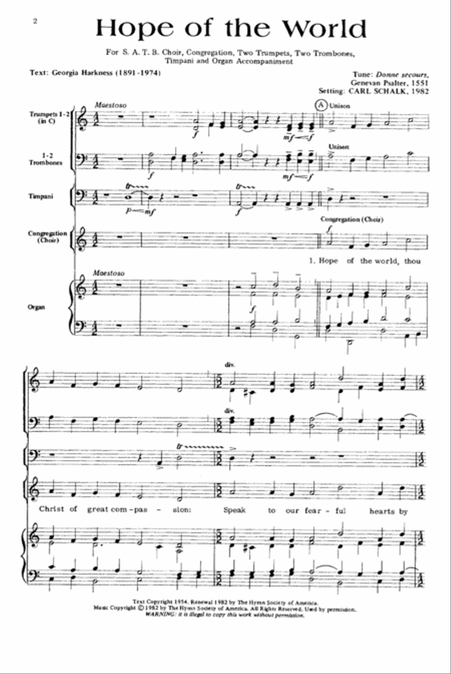 Hope of the World 4-Part scores gallery preview page 2