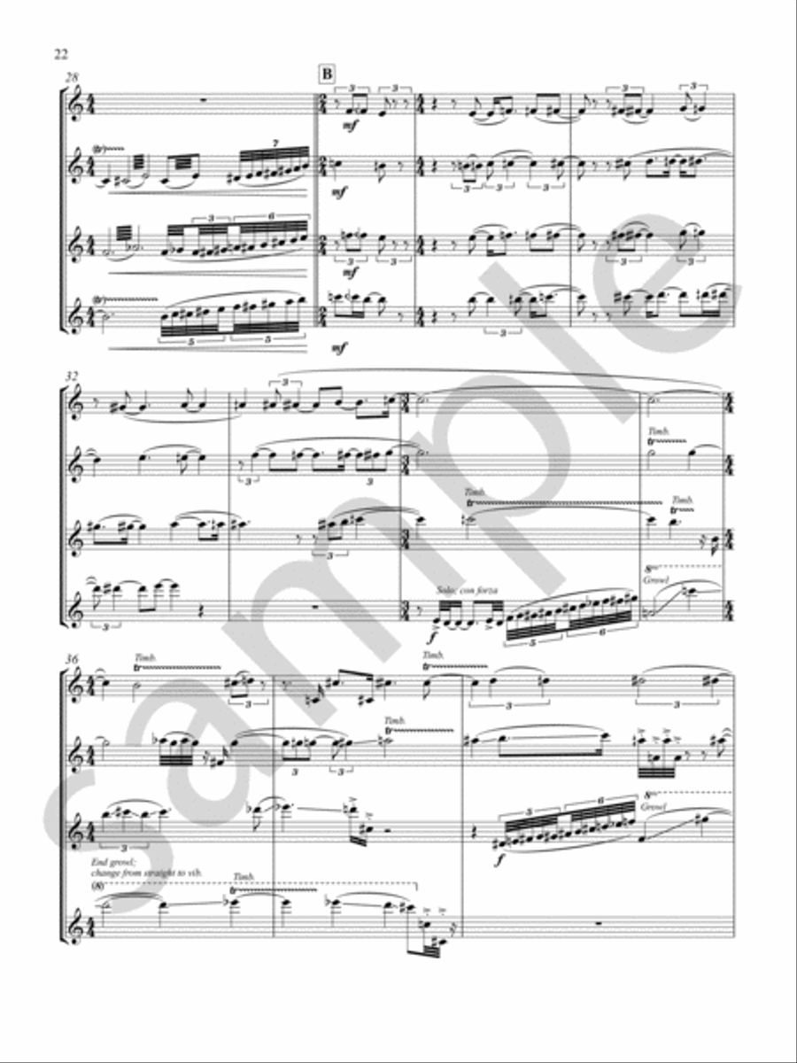 Flight of Icarus Saxophone Quartet scores gallery preview page 11