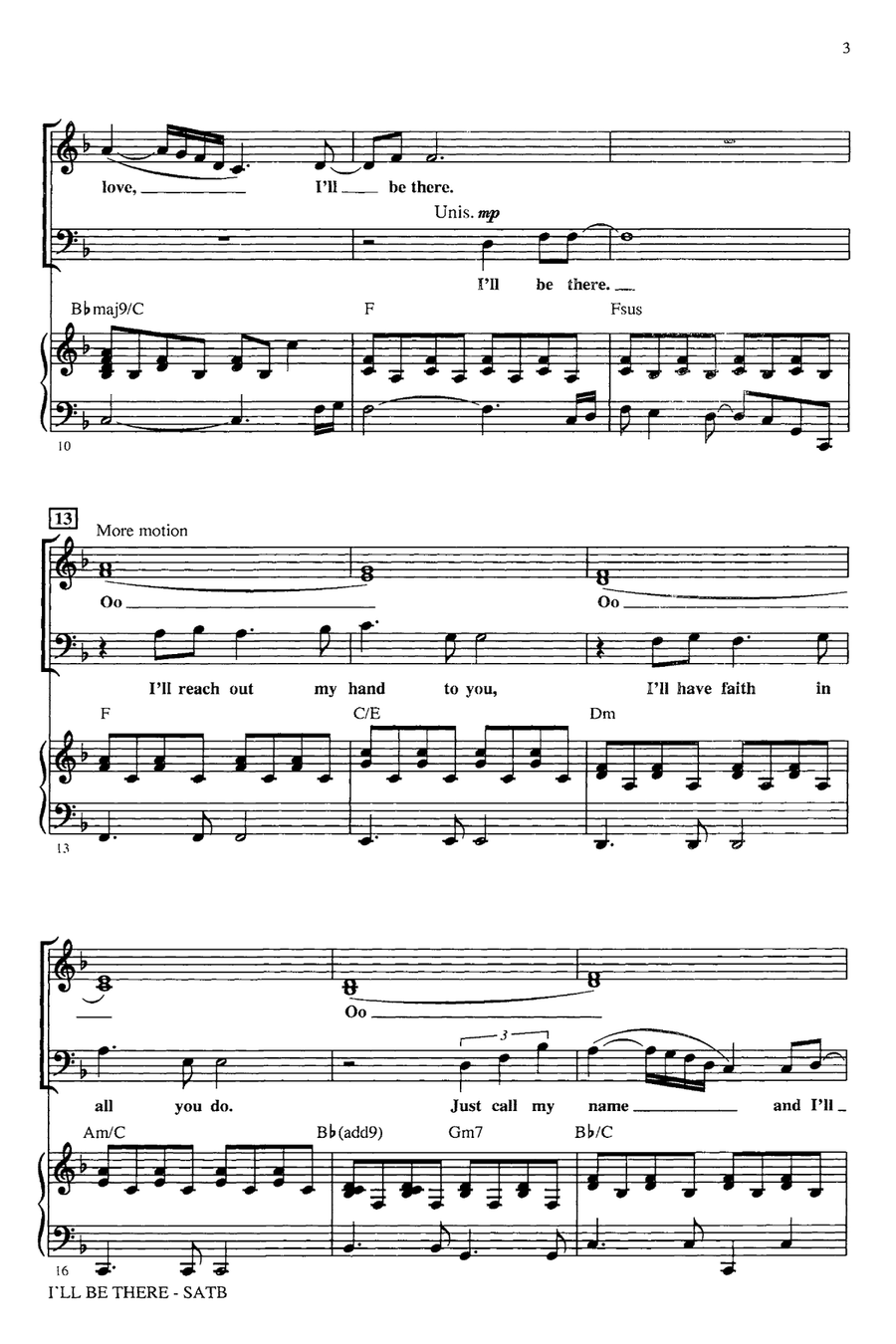I'll Be There I'll Be There 4-Part scores gallery preview page 2