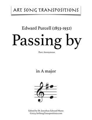 PURCELL: Passing by (transposed to A major)