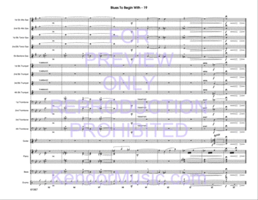 Blues To Begin With Jazz Ensemble scores gallery preview page 20