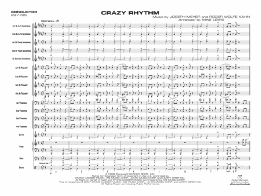 Crazy Rhythm Jazz Ensemble scores gallery preview page 2