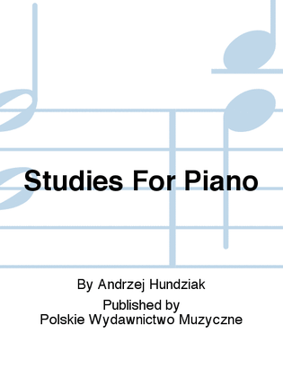 Book cover for Studies For Piano